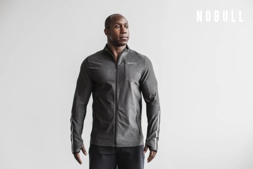 NOBULL 4-way Stretch Woven Mens Jacket Dark Grey UK-MZP39